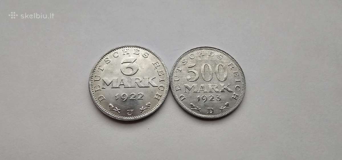 1922 3 markes 1923 500 markiu
