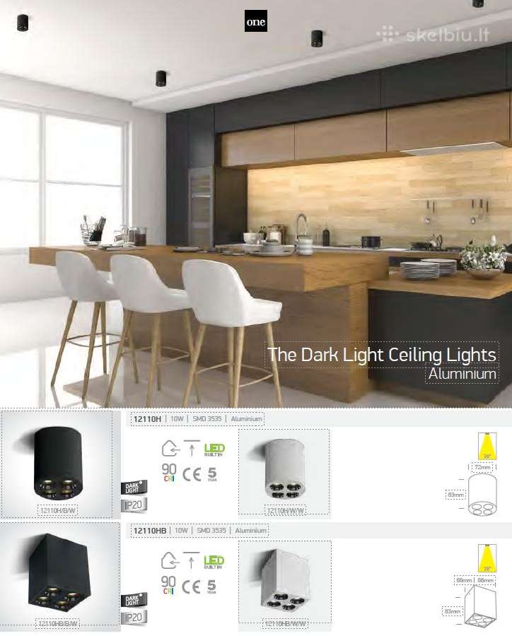 Įleidžiami,užgalaistomi,paviršiniai LED šviestuvai - nuotraukos Nr. 5