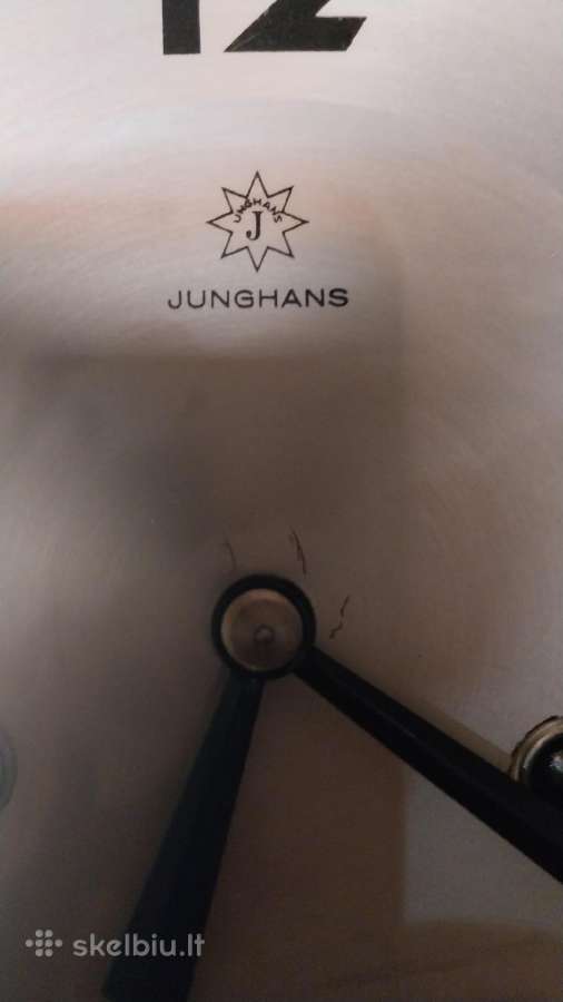 Antikvarinis sieninis laikrodis Junghans - nuotraukos Nr. 4