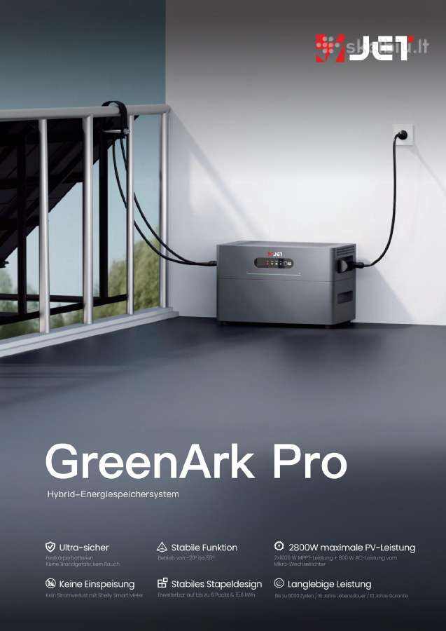 Nešiojama saulės elektrinė Jet Green ark Pro - nuotraukos Nr. 3