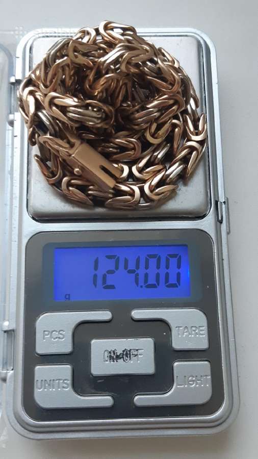 Karališkas Pitonas auksine grandinele 124gr - nuotraukos Nr. 9