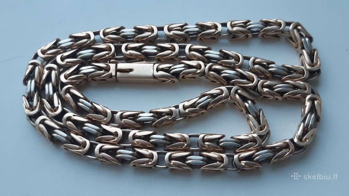 Karališkas Pitonas auksine grandinele 124gr