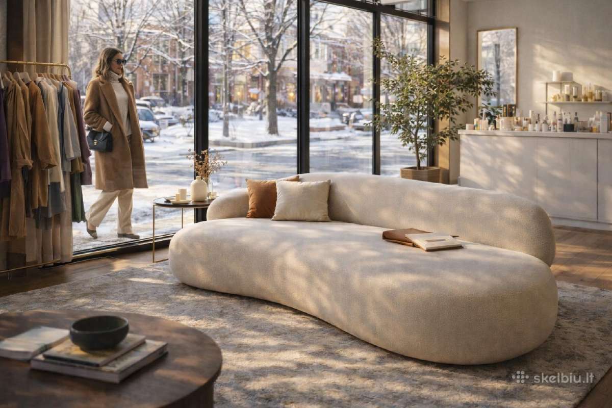 Skulptūriška sofa, sofa lova, kušetė
