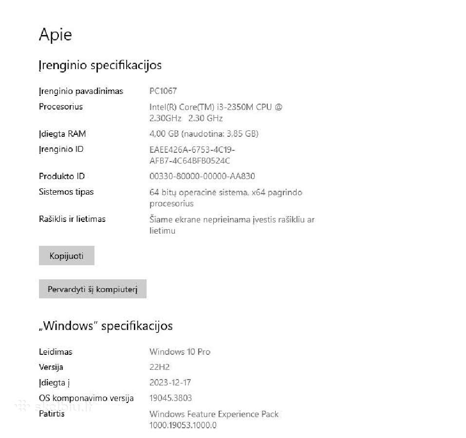 Acer Aspire 5749 (i3-2350/4/240ssd/win10lt+dovana) - nuotraukos Nr. 3