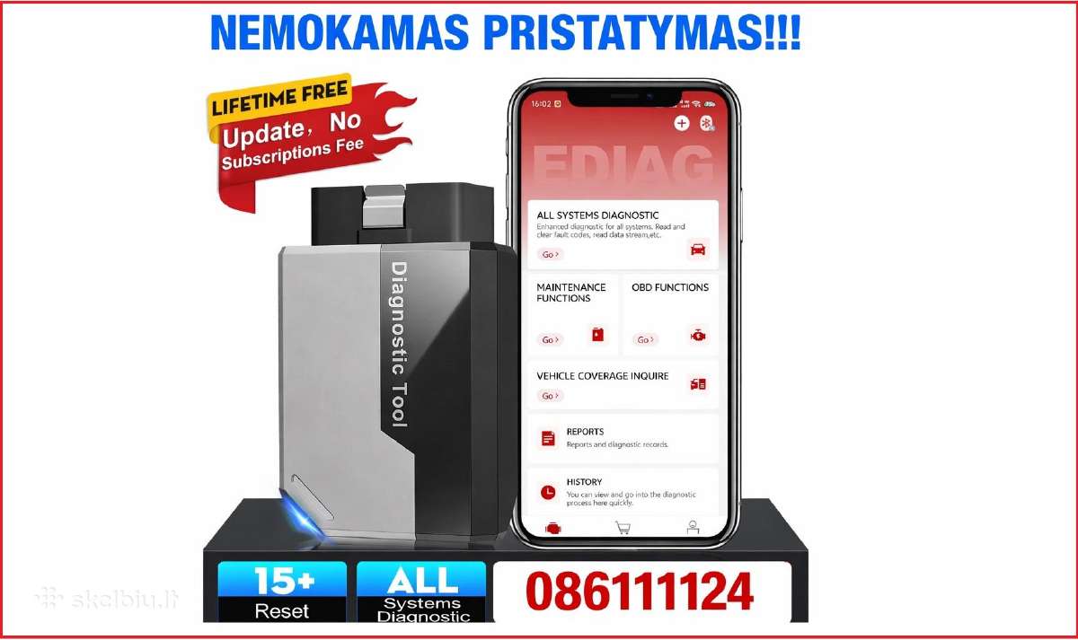 Ediag elite universali diagnostikos įranga Android