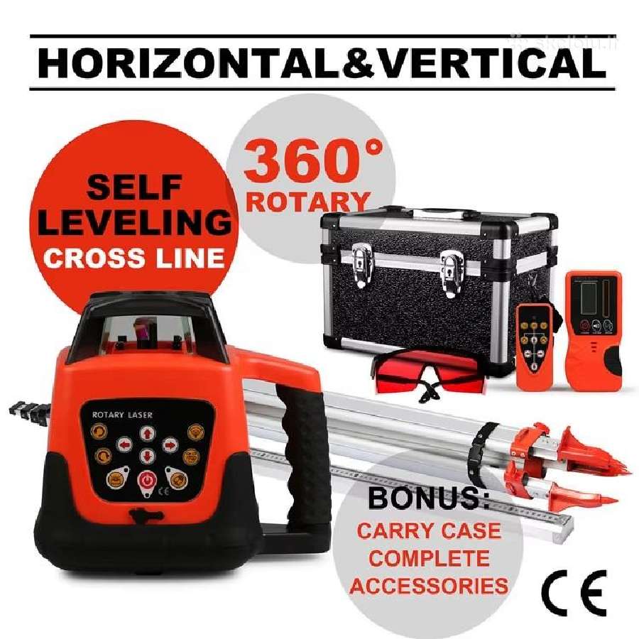 Lazerinis nivelyras Firecore 3D/4d, Vevor, Priedai - nuotraukos Nr. 5
