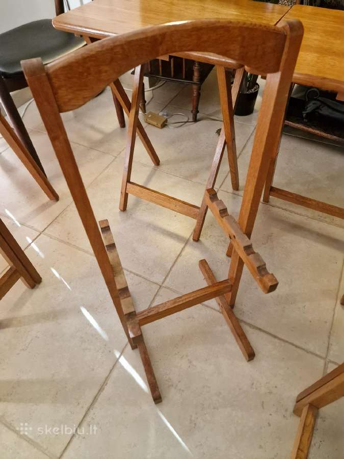 Vintažinis mid century ąžuolinių staliukų kompl. - nuotraukos Nr. 33