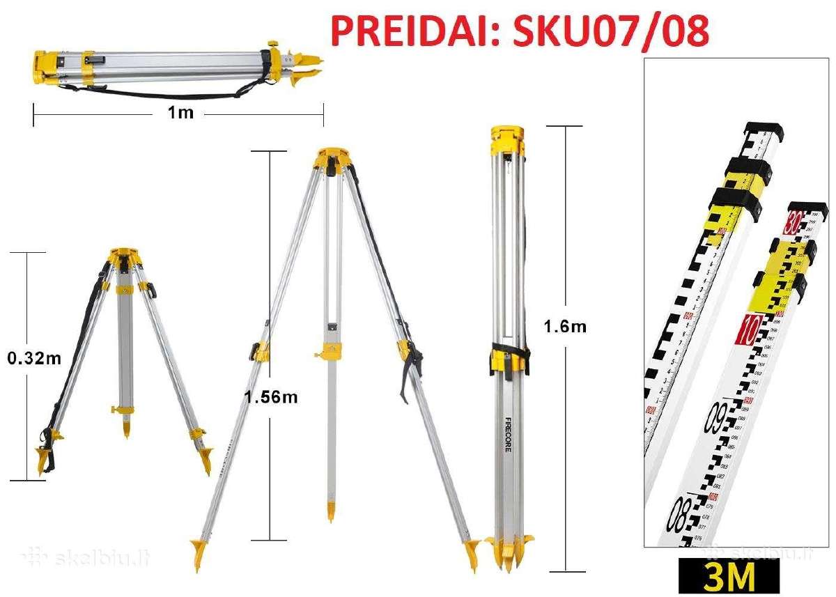 Lazerinis nivelyras Firecore 3D/4d, Vevor, Priedai - nuotraukos Nr. 14