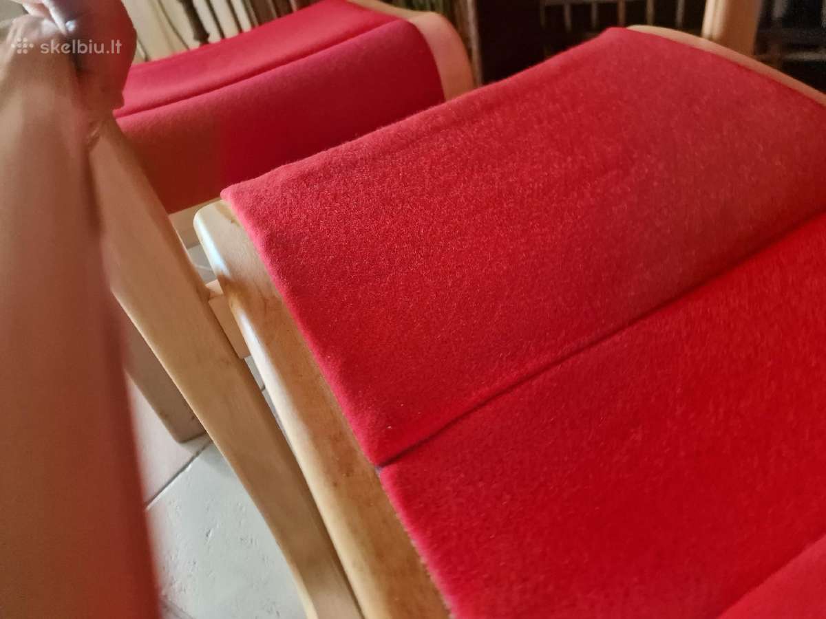 Vintažinis mid century fotelis su pakoju - nuotraukos Nr. 3
