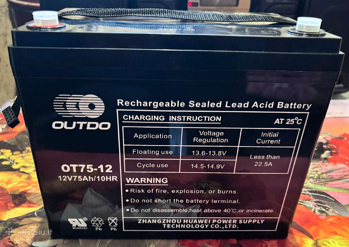 Akumuliatorius Outdo (Huawei) 12v 75ah Agm