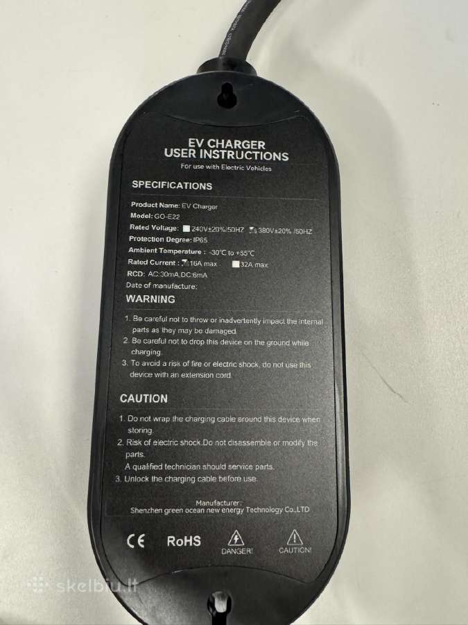 Elektromobilių kroviklis 11kw Type2 3 fazės +Apps - nuotraukos Nr. 5