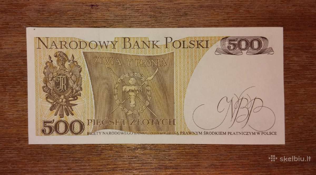 Lenkijos 500 zlotų banknotas - nuotraukos Nr. 2