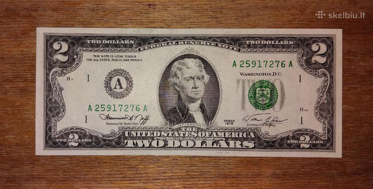 JAV 2 $ banknotas