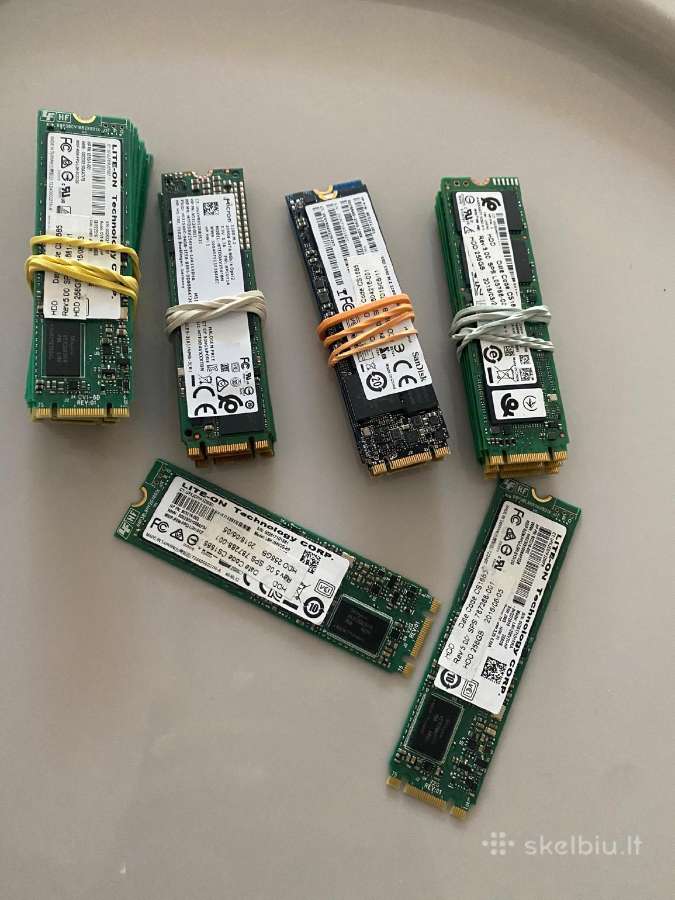 256 GB M2 Sata SSD, dideli kiekiai