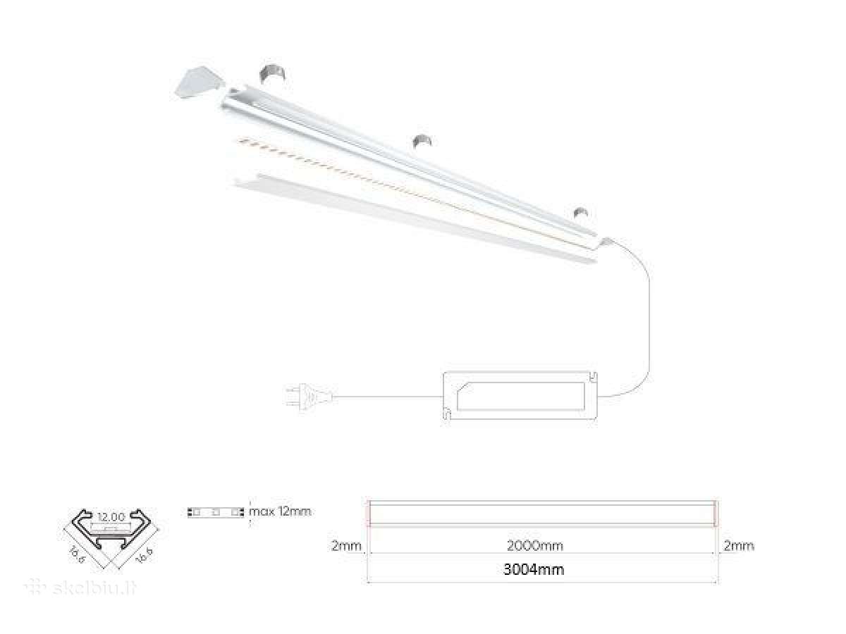 LED juostos ir profiliai vidaus šviestuvai - nuotraukos Nr. 10