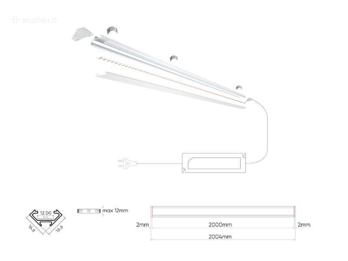 LED juostos ir profiliai vidaus šviestuvai - nuotraukos Nr. 13