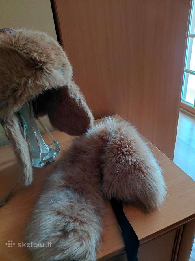 Kepurė ir šalikas su kailiuku - nuotraukos Nr. 5