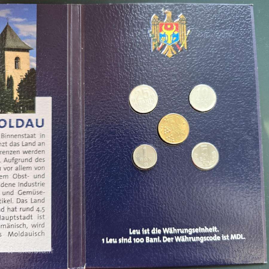 Moldavija rink. 2000-2006 1,5,10,25,50 Bani Unc