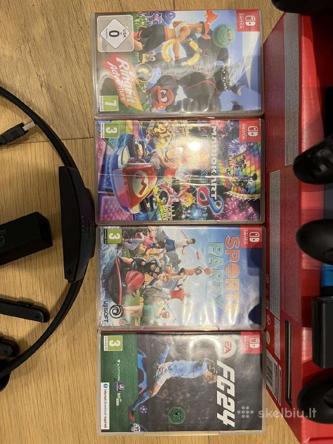 Nintendo Switch (1 kartos) + pulteliai + žaidimas - nuotraukos Nr. 2