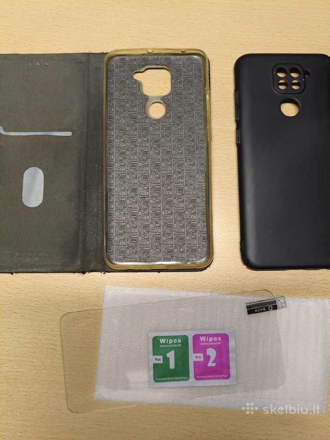 Redmi Note 9. Deklai ir apsauginis stiklas