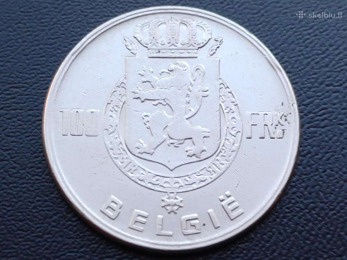 100 frankų 1951m. Belgija sidabras