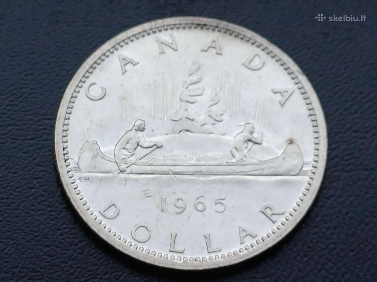 1 doleris 1965m. Kanada sidabras