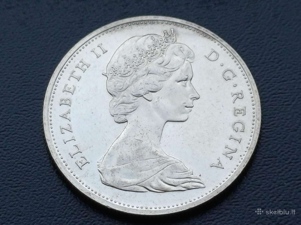 1 doleris 1965m. Kanada sidabras - nuotraukos Nr. 2