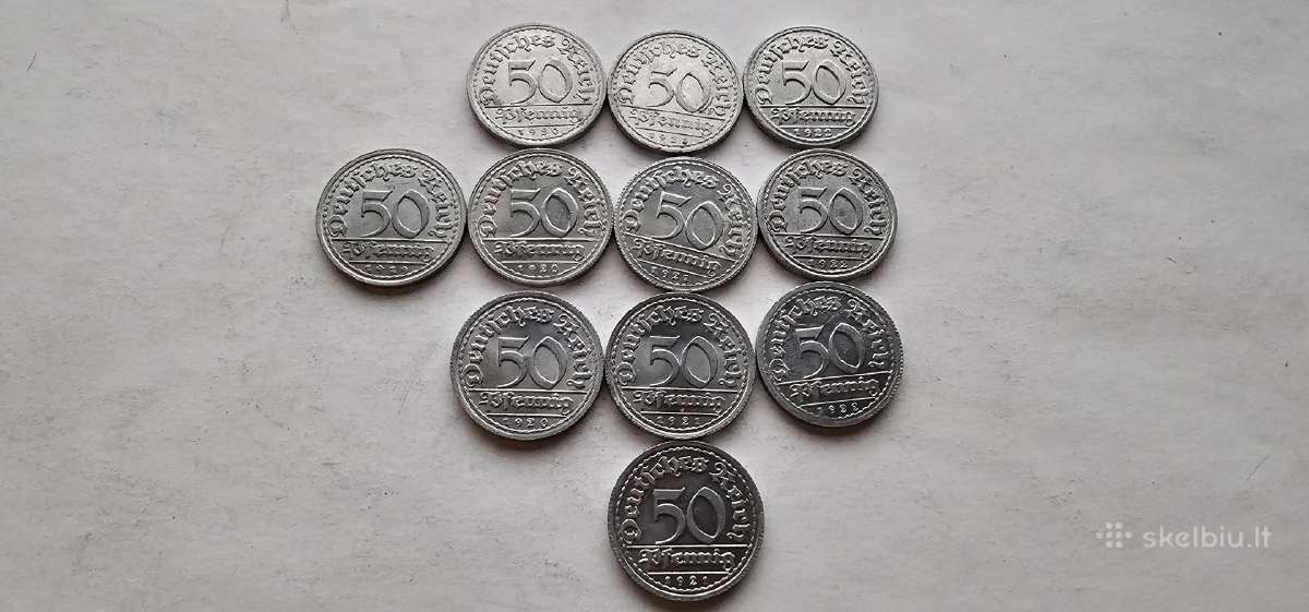 1919-1922 50 feningu kolekcija