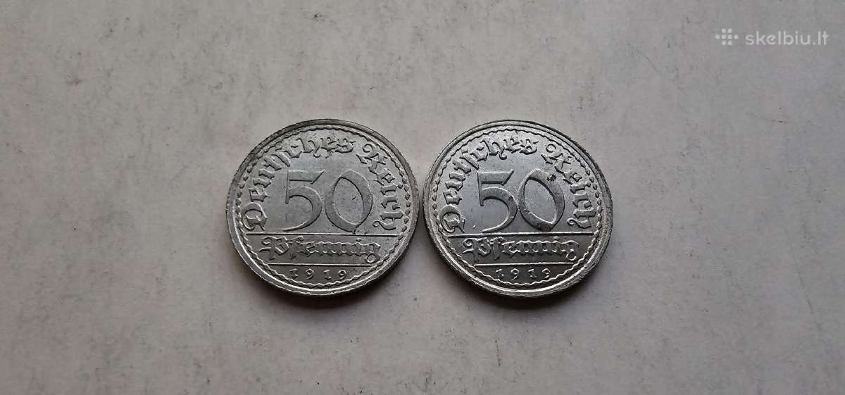 1919 50 feningu A D kalyklu, reti