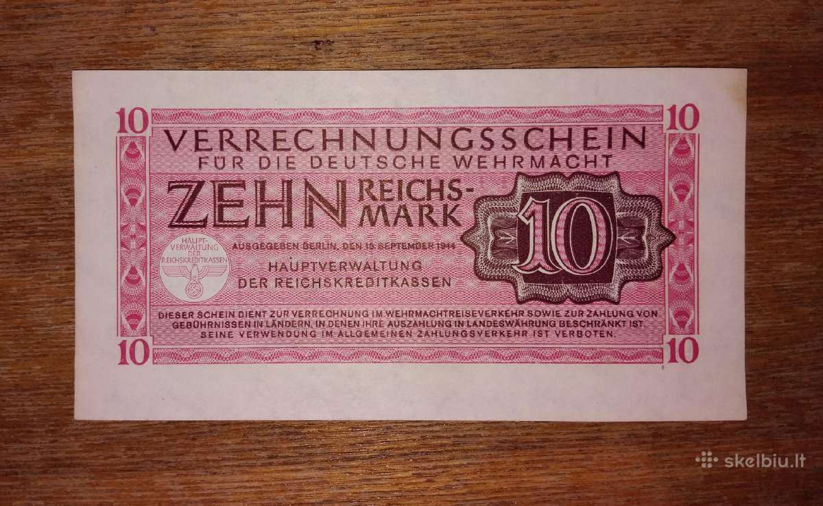 Vokietijos 10 reichsmark banknotas