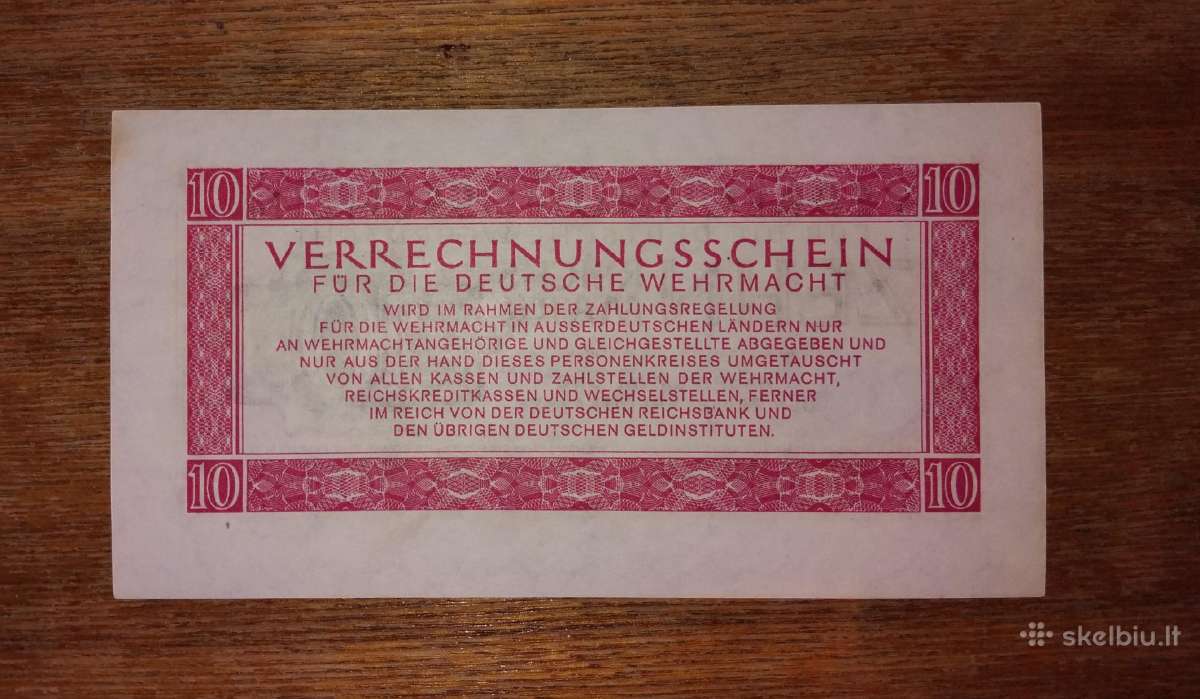 Vokietijos 10 reichsmark banknotas - nuotraukos Nr. 2