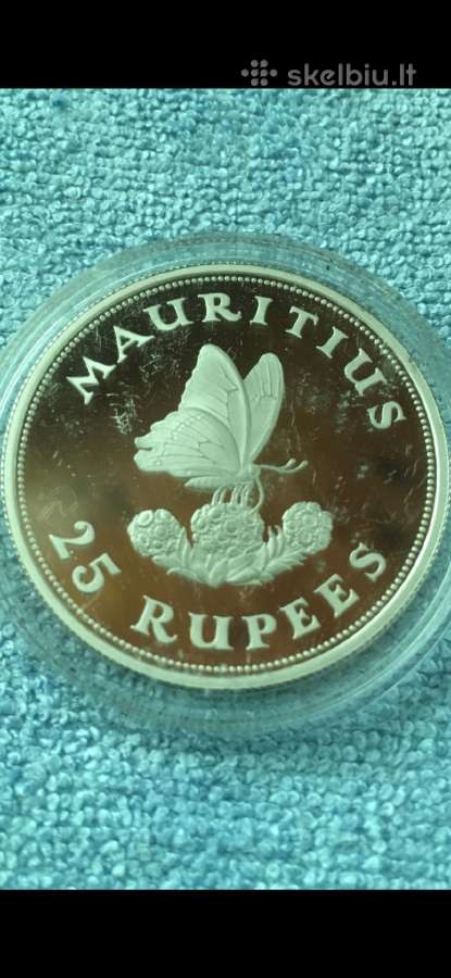 Moneta Mauritius 1975m. 25 rupees, sidabras(.925)