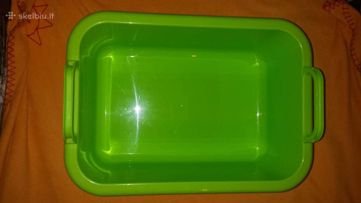 Plastikinis pailgas dubuo su rankenom.8 litrai - nuotraukos Nr. 2
