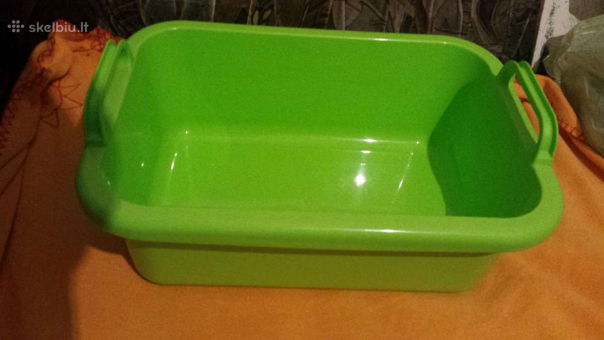 Plastikinis pailgas dubuo su rankenom.8 litrai - nuotraukos Nr. 4