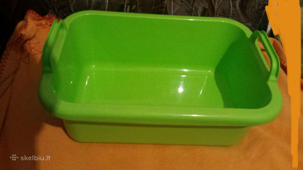 Plastikinis pailgas dubuo su rankenom.8 litrai - nuotraukos Nr. 6