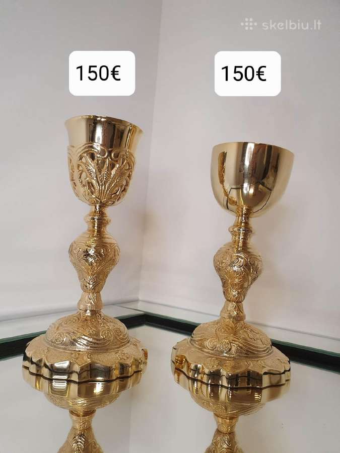Liturginiai indai, monstrancija, taurės, žvakidės
