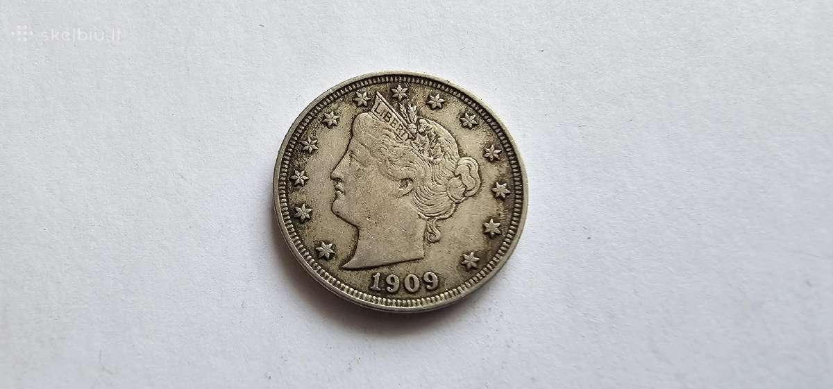 1909 5 centai Usa