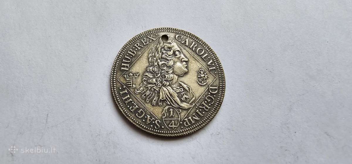 1735 1/4 talerio, zaidimu zetonas ,sidabruotas