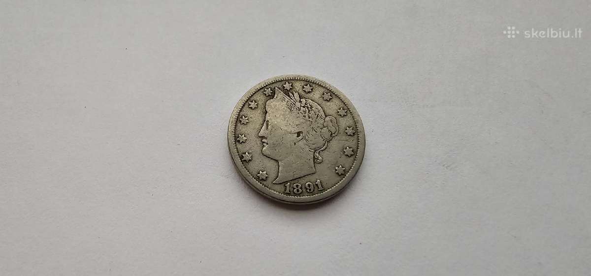 1891-1897 5 centai Usa