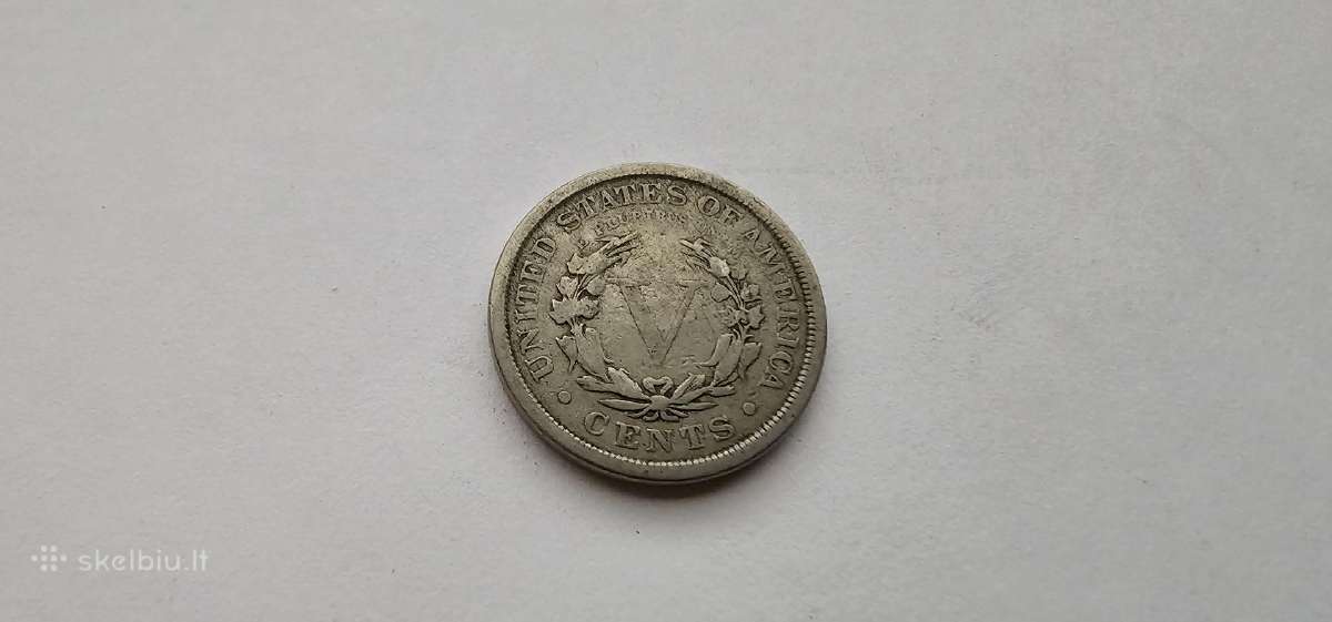 1891-1897 5 centai Usa - nuotraukos Nr. 2