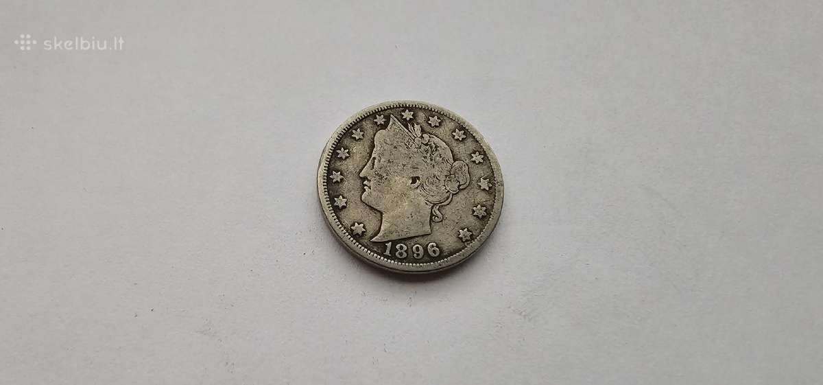 1891-1897 5 centai Usa - nuotraukos Nr. 3