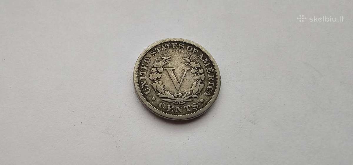 1891-1897 5 centai Usa - nuotraukos Nr. 4