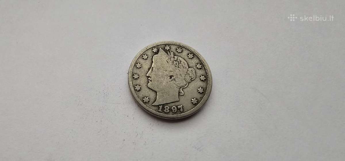 1891-1897 5 centai Usa - nuotraukos Nr. 5