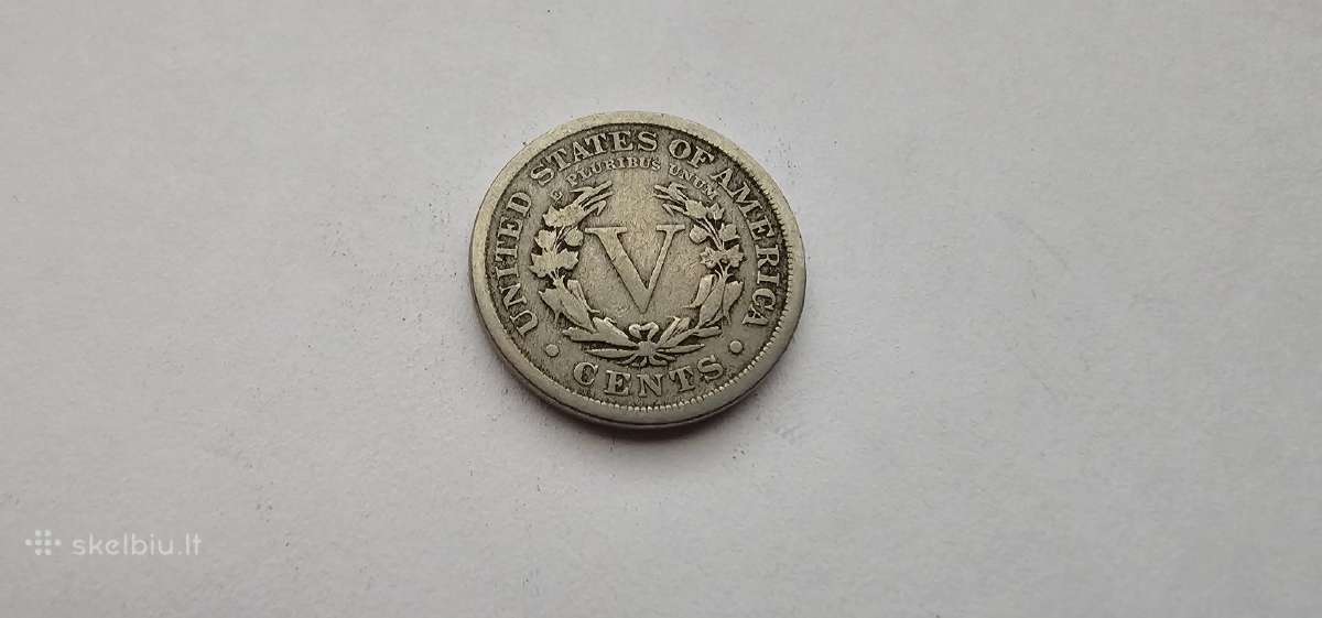 1891-1897 5 centai Usa - nuotraukos Nr. 6