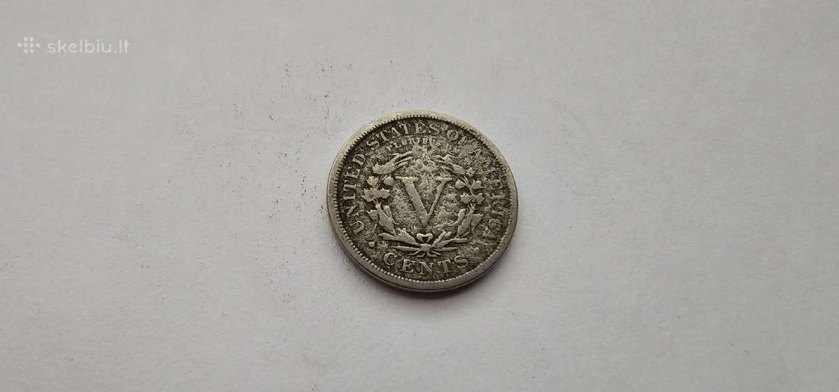 1891-1897 5 centai Usa - nuotraukos Nr. 8