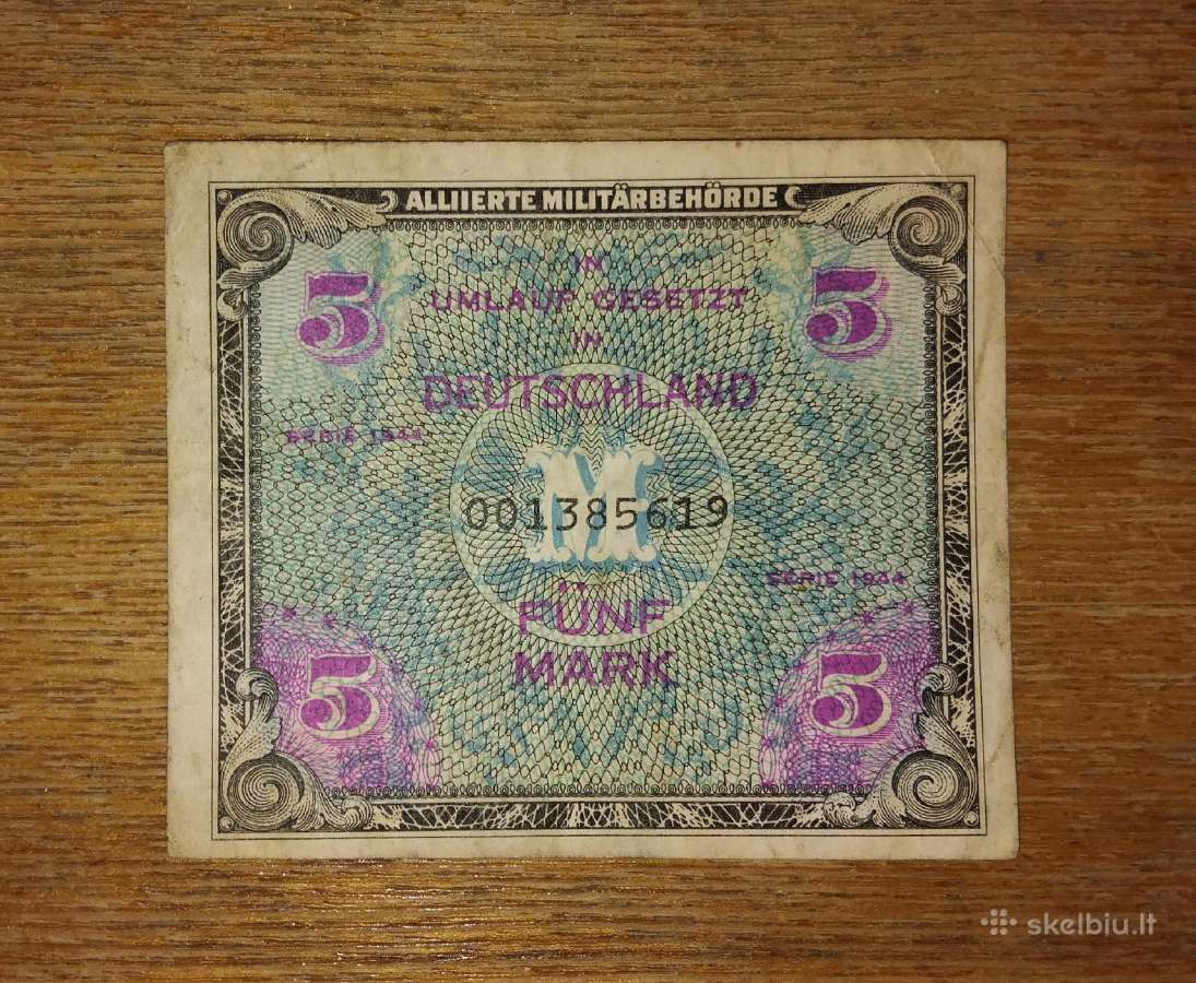Vokietijos 5 markių banknotas