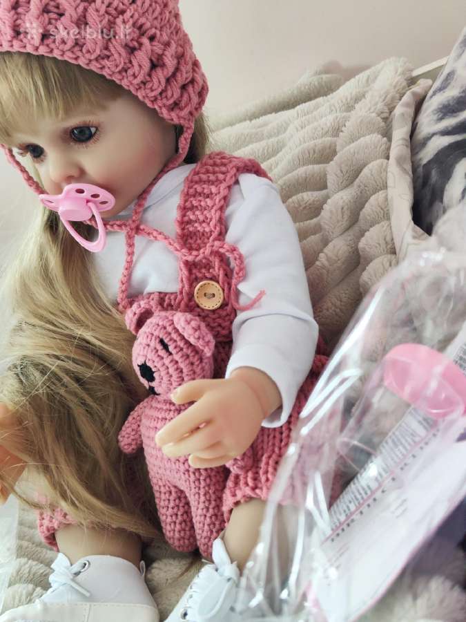 Nauja didelė reborn visą silikono ilgai
