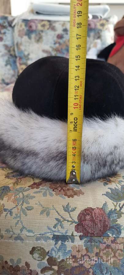 Žieminė kepurė su kailiu.uždengia ausis.gylis 15cm - nuotraukos Nr. 7