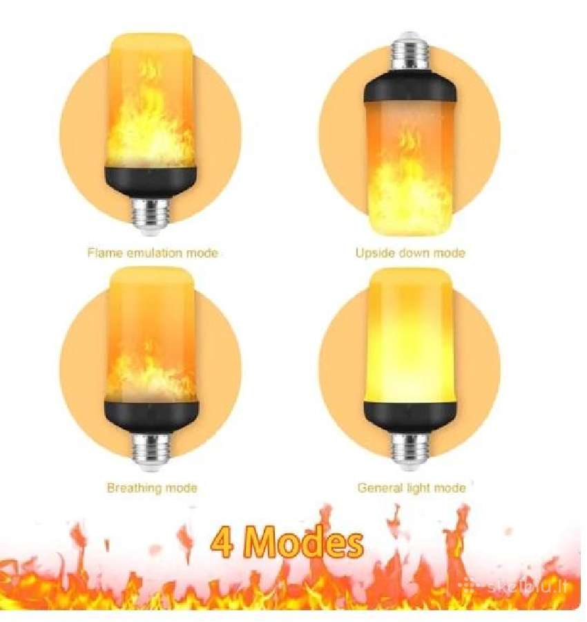 LED lempos su liepsnos efektu - nuotraukos Nr. 3