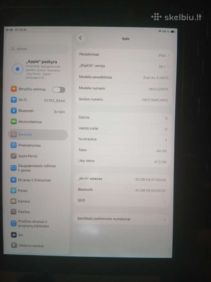 iPad Air 3 WiFi - nuotraukos Nr. 2